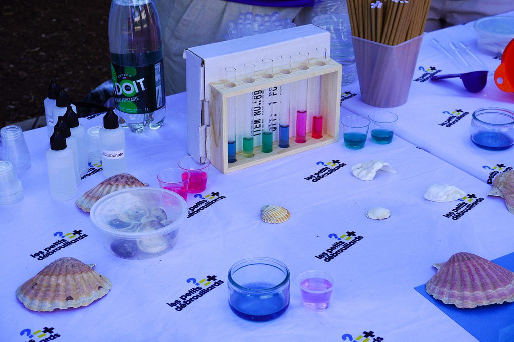 Du matériel d’expérimentation disposé sur une table.